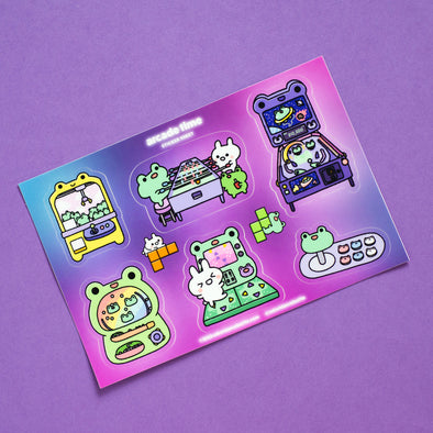 Froggy Arcade Sticker Sheet