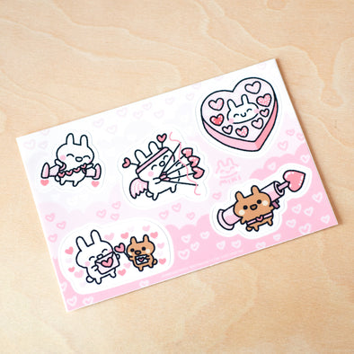 Bunny Valentines Sticker Sheet