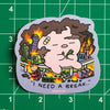 Big Bunny I Need A Break Vinyl Sticker