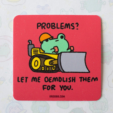 Bulldozer Frog Sticker