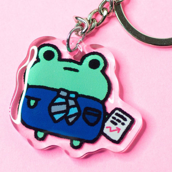 Bizness Frog Acrylic Keychain