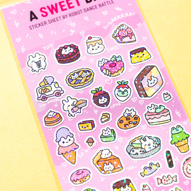 A Sweet Day Glitter Planner Sticker Sheet