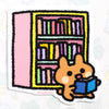 Bunny Bookshelf Vinyl Sticker