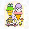 Ice Cream Dessert Vinyl Sticker