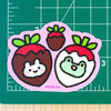 Chocolate Strawberry Dessert Vinyl Sticker