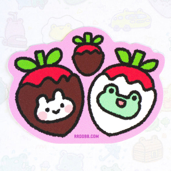 Chocolate Strawberry Dessert Vinyl Sticker