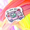 Bunny and Froggy Ambulance Sticker