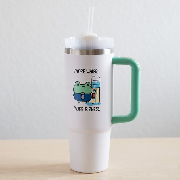 Bizness Frog "More Water, More Bizness." 30oz Water Tumbler